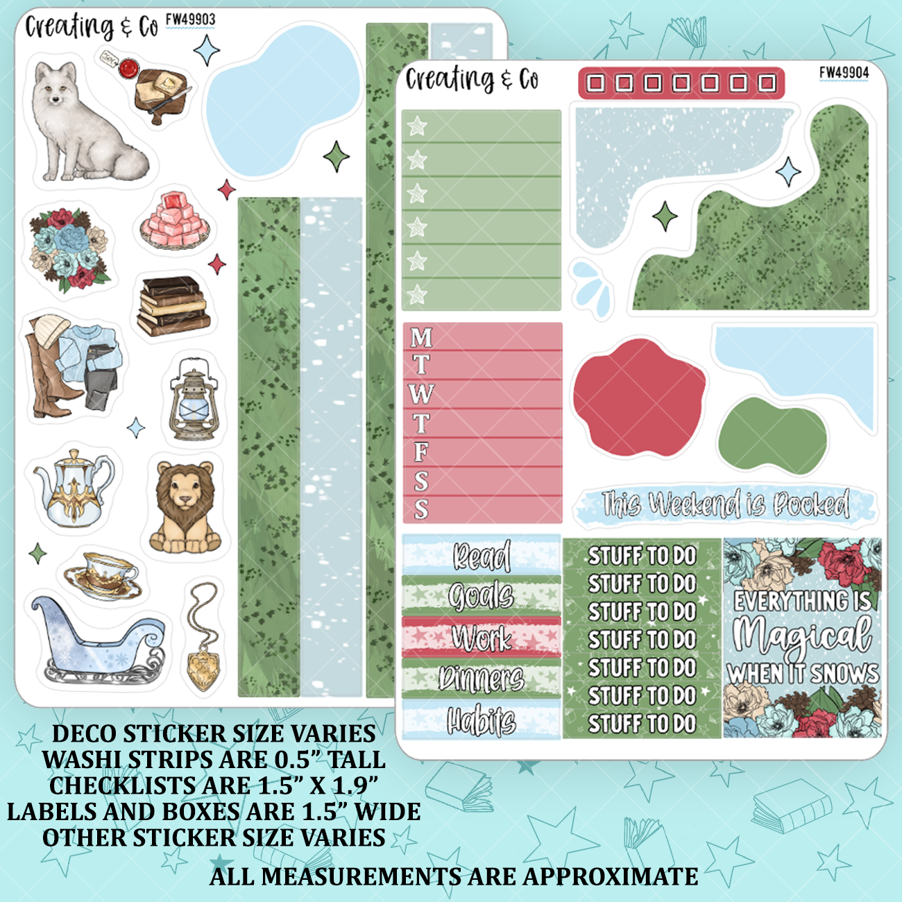 Winter Fantasy Decorative Planner Sticker Kit - FW499