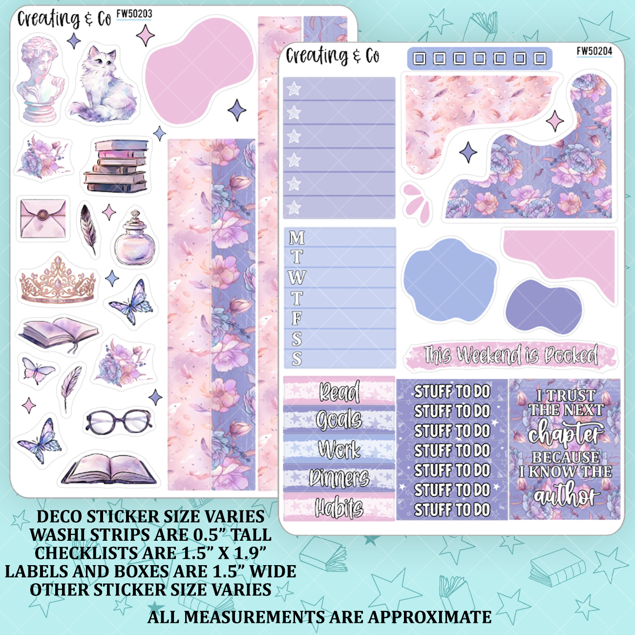 Know the Author Decorative Planner Sticker Kit - FW502