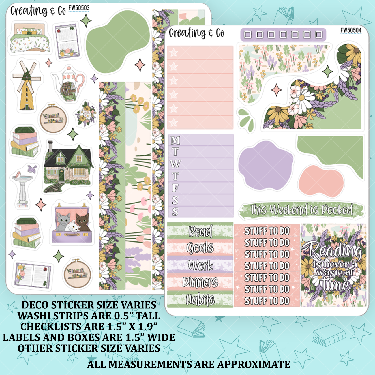 Spring Countryside Decorative Planner Sticker Kit - FW505