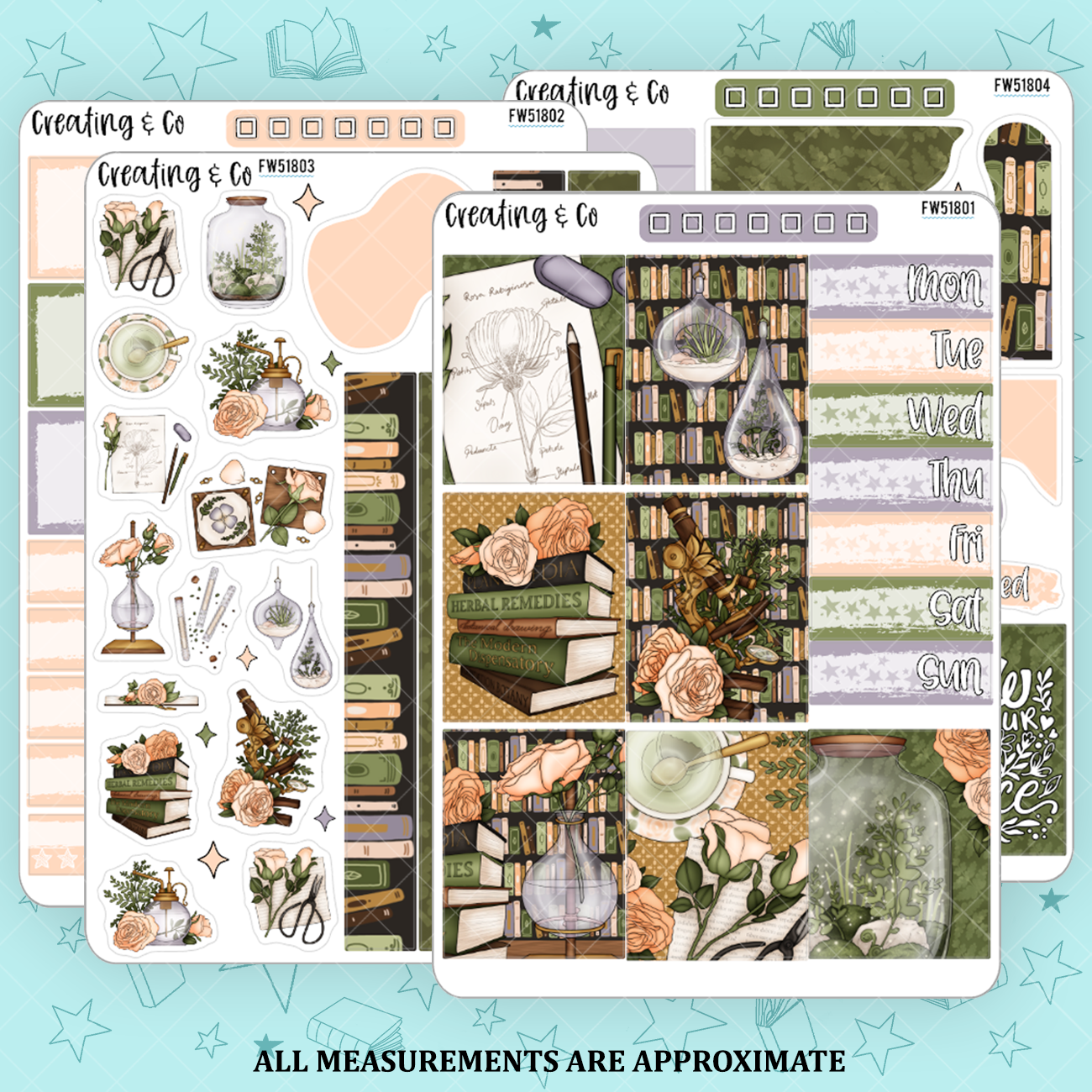 Botanist's Library Decorative Planner Sticker Kit - FW518