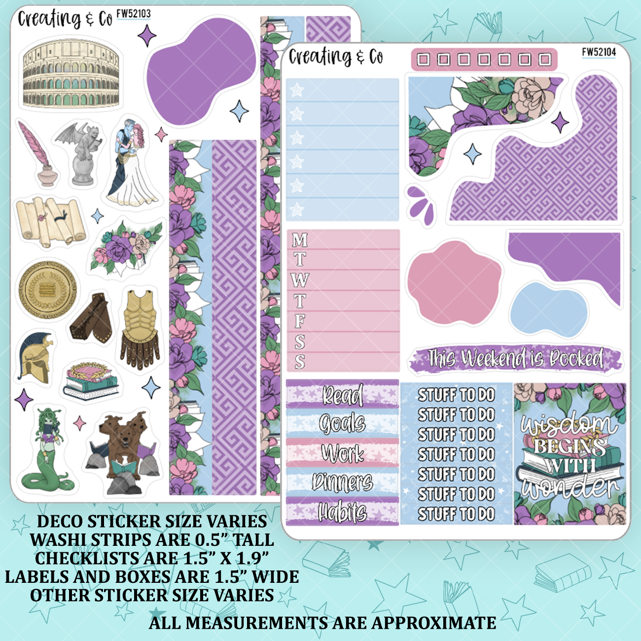 Wonder & Wisdom Decorative Planner Sticker Kit - FW521