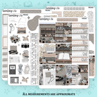 Poet's Library Decorative Planner Sticker Kit - FW524