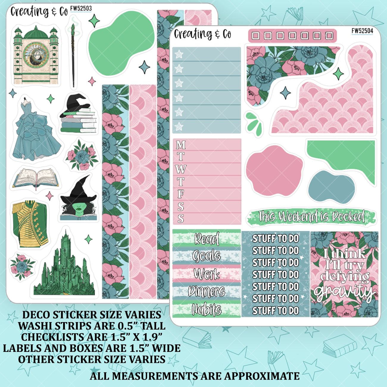 Defying Gravity Decorative Planner Sticker Kit - FW525