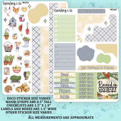 Homegrown Summer Decorative Planner Sticker Kit - FW528
