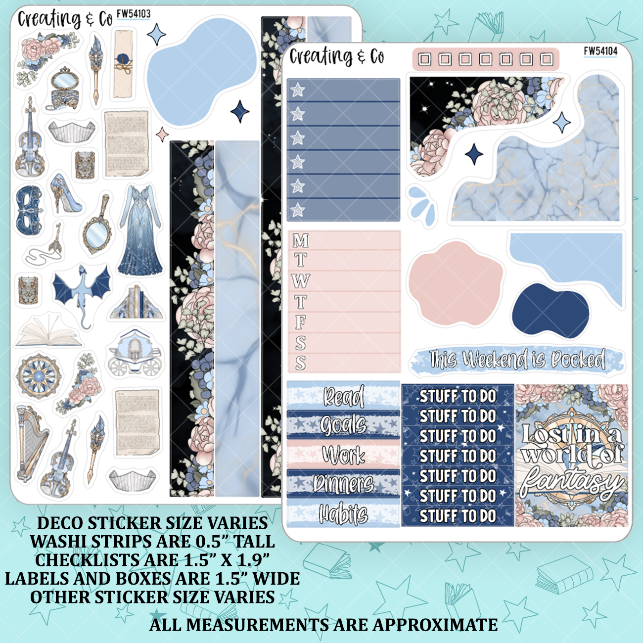 Lost in Fantasy Decorative Planner Sticker Kit - FW541