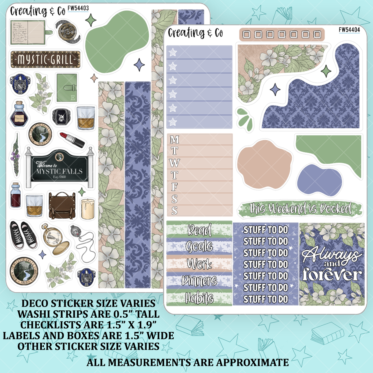 Always & Forever Decorative Planner Sticker Kit - FW544