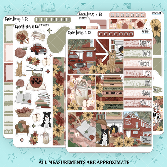 Apple Orchard Fall Challenge Decorative Planner Sticker Kit - FW545