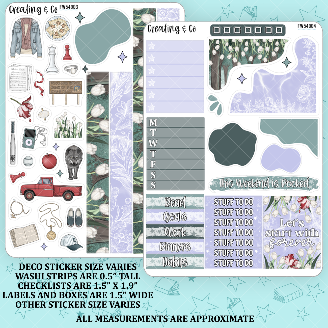 Forever Dusk Decorative Planner Sticker Kit - FW549