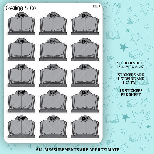 DNF Book Labels Functional Sheet - FX078