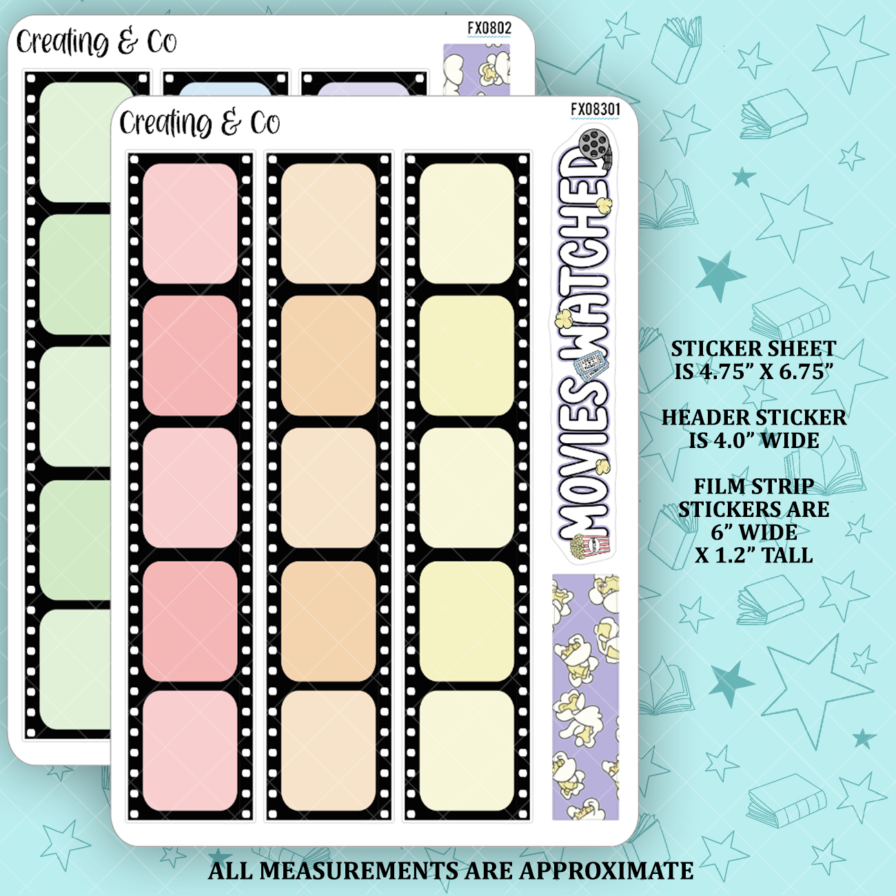 Movie Tracker Build Your Own Notes Page Functional Sheet - FX083