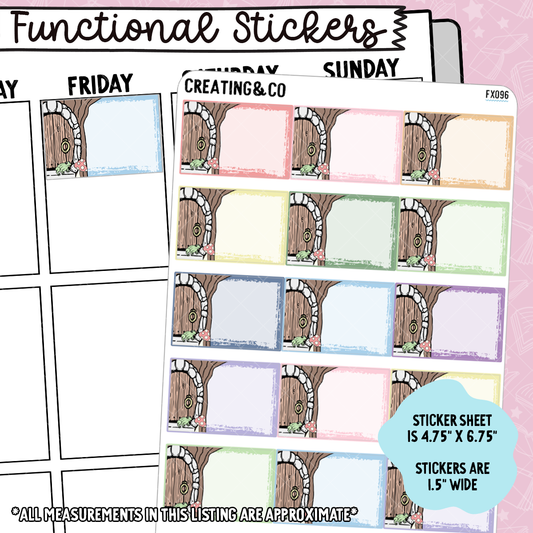 Fairytale Cottage Label Functional Sticker Sheet - FX096