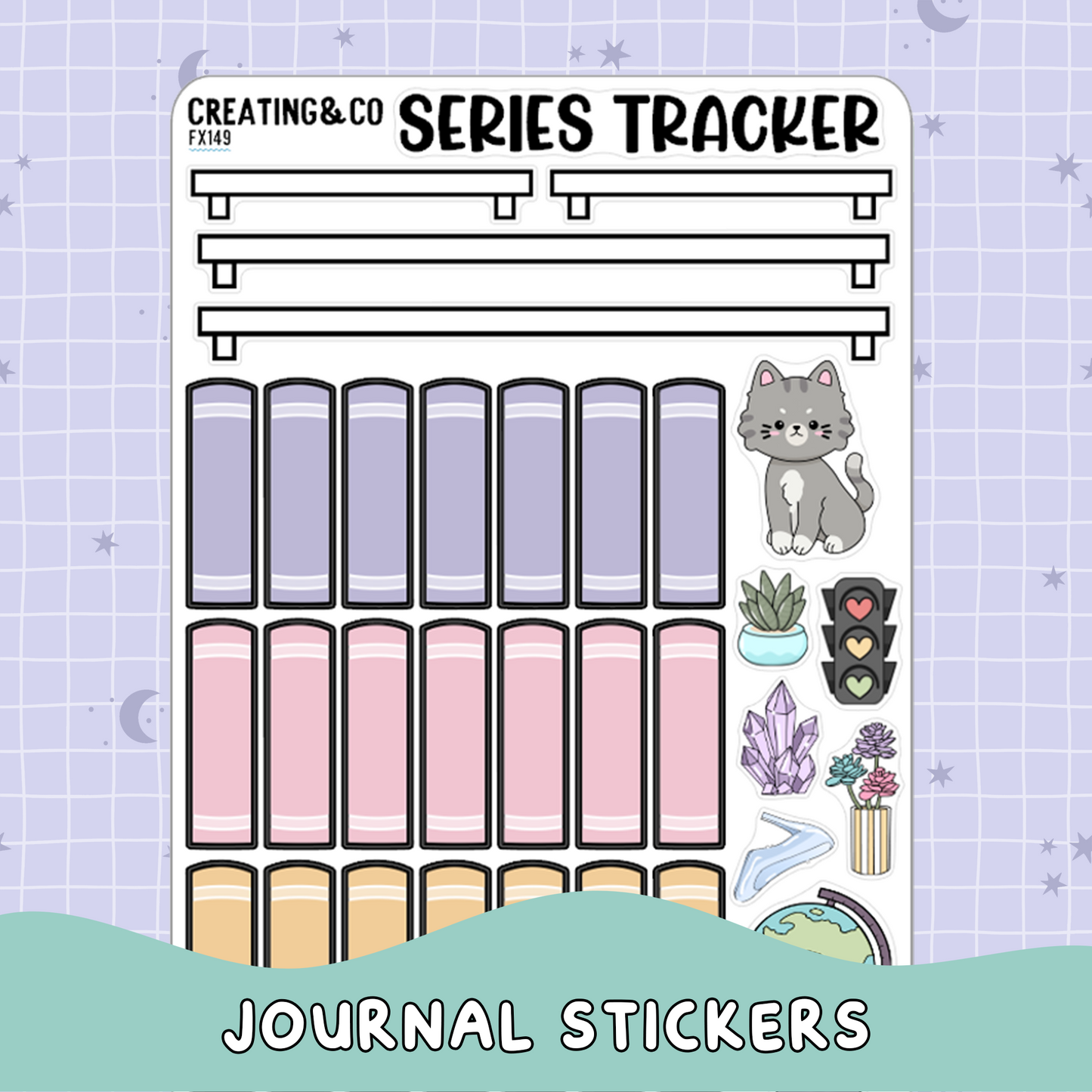 Series Tracker Note Page Builder Functional Sticker Sheet - FX149