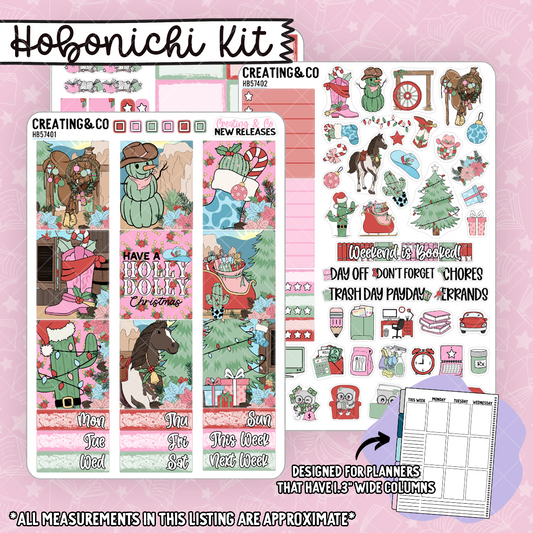 Holly Dolly Hobonichi Cousin Weekly Planner Kit - 1.3" Stickers - HB574