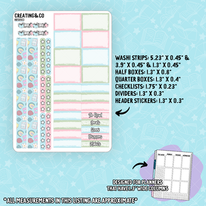 Lucky Charms Hobonichi Cousin Weekly Planner Kit - 1.3" Stickers - HB589