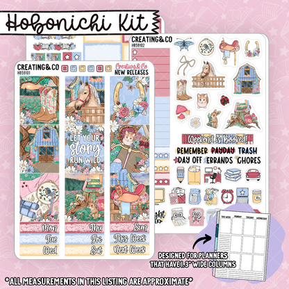 Wild Stories Hobonichi Cousin Weekly Planner Kit - 1.3" Stickers - HB591