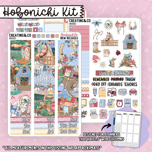 Wild Stories Hobonichi Cousin Weekly Planner Kit - 1.3" Stickers - HB591