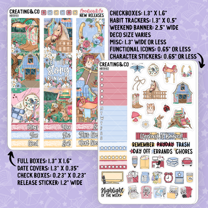 Wild Stories Hobonichi Cousin Weekly Sticker Kit - xHB591