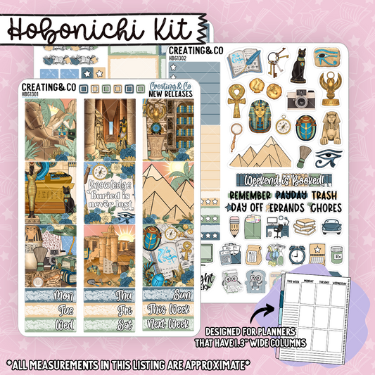 The Archivist's Curse Hobonichi Cousin Weekly Planner Kit - 1.3" Stickers - HB613