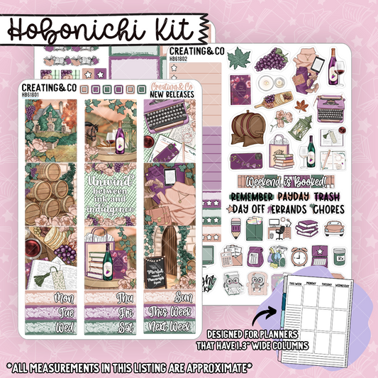 The Story Cellar Hobonichi Cousin Weekly Planner Kit - 1.3" Stickers - HB618