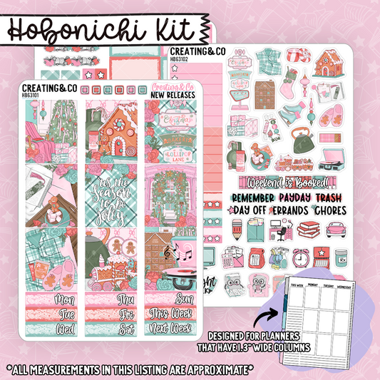 Sugarplum Stories Hobonichi Cousin Weekly Planner Kit - 1.3" Stickers - HB631