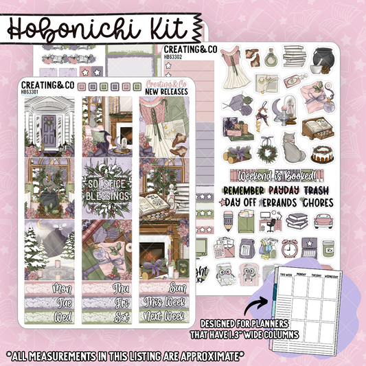 Solstice Wishes Hobonichi Cousin Weekly Planner Kit - 1.3" Stickers - HB633