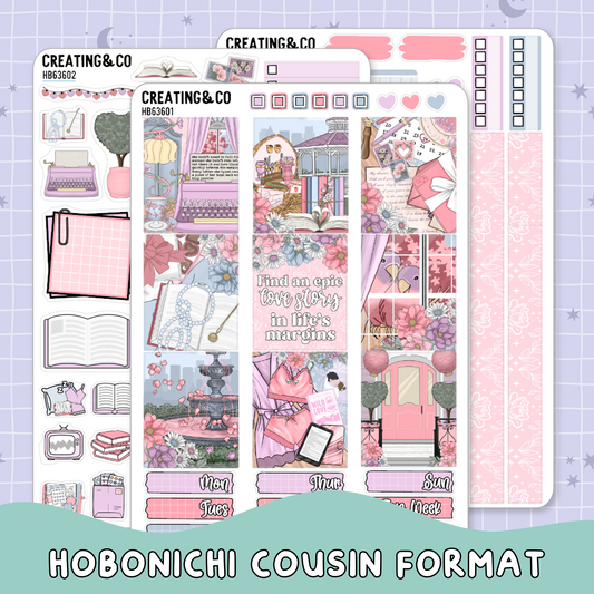Love Stories Hobonichi Cousin Weekly Planner Kit - 1.3" Stickers - HB636