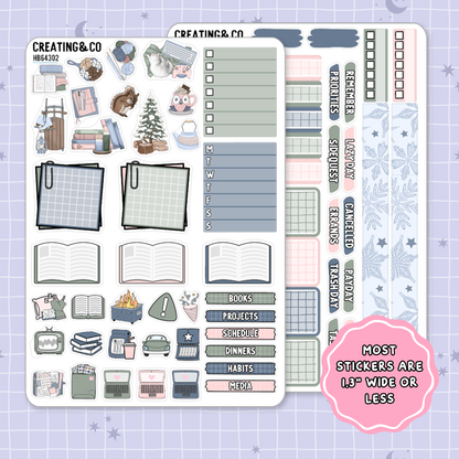 Avoiding People & Reality Hobonichi Cousin Weekly Planner Kit - 1.3" Stickers - HB643