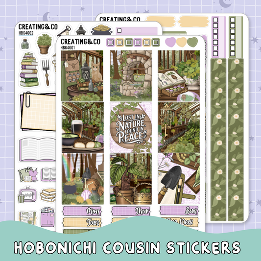Fantasy & Folklore Witchy Hobonichi Cousin Weekly Planner Kit - 1.3" Stickers - HB646