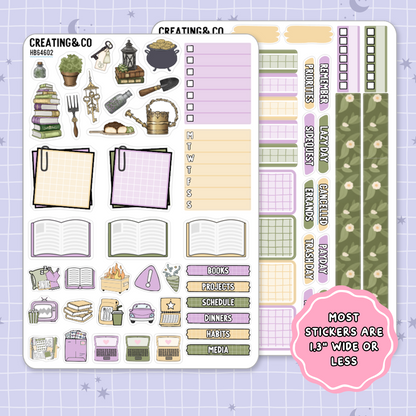 Fantasy & Folklore Witchy Hobonichi Cousin Weekly Planner Kit - 1.3" Stickers - HB646