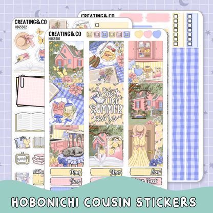 Pink Lemonade Hobonichi Cousin Weekly Planner Kit - 1.3" Stickers - HB655