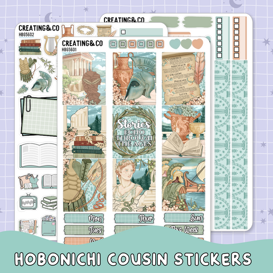 Pantheon of Pages Hobonichi Cousin Weekly Planner Kit - 1.3" Stickers - HB656