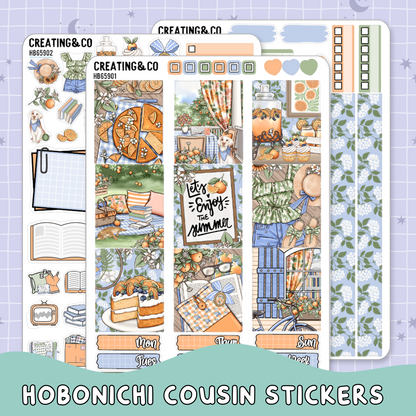 Orange Grove Hobonichi Cousin Weekly Planner Kit - 1.3" Stickers - HB659