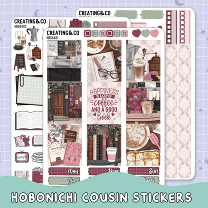 Book Cafe Hobonichi Cousin Weekly Planner Kit - 1.3" Stickers - HB664