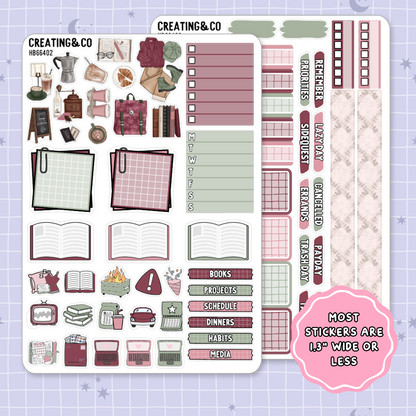 Book Cafe Hobonichi Cousin Weekly Planner Kit - 1.3" Stickers - HB664