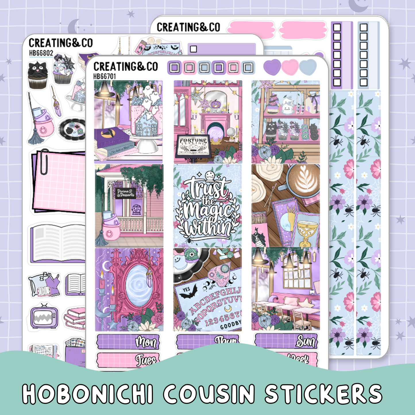 Divine Desserts Hobonichi Cousin Weekly Planner Kit - 1.3" Stickers - HB668