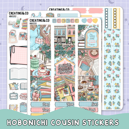 Bookshop Trip Mother's Day Hobonichi Cousin Weekly Planner Kit - 1.3" Stickers - HB652