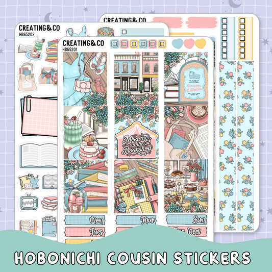 Bookshop Trip Mother's Day Hobonichi Cousin Weekly Planner Kit - 1.3" Stickers - HB652