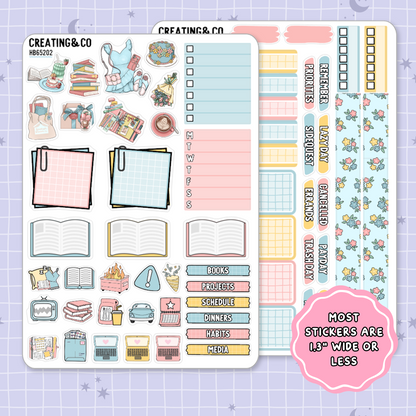 Bookshop Trip Mother's Day Hobonichi Cousin Weekly Planner Kit - 1.3" Stickers - HB652