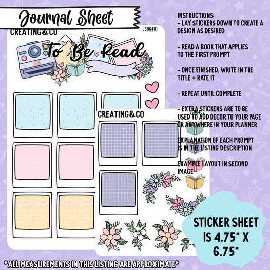 Retro Polaroid To Be Read Decorative Sticker Set - JS064