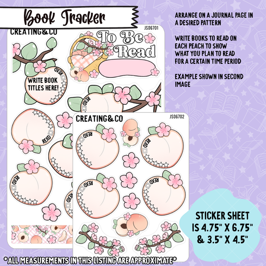 Peaches To Be Read Decorative Sticker Set - JS067