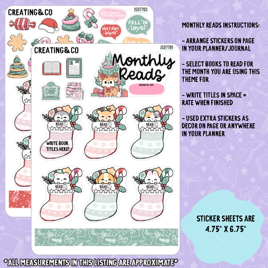 Christmas Stocking To Be Read Decorative Sticker Set - JS077