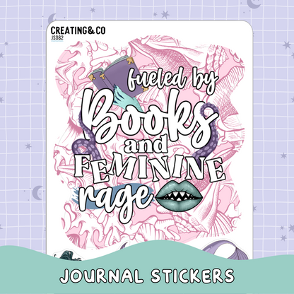 Siren Feminine Rage Big Deco Planner Sticker Sheet - JS082