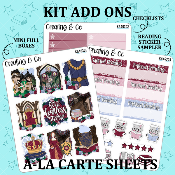Royalty Reads Add Ons for Weekly Planner Kit  - KA463