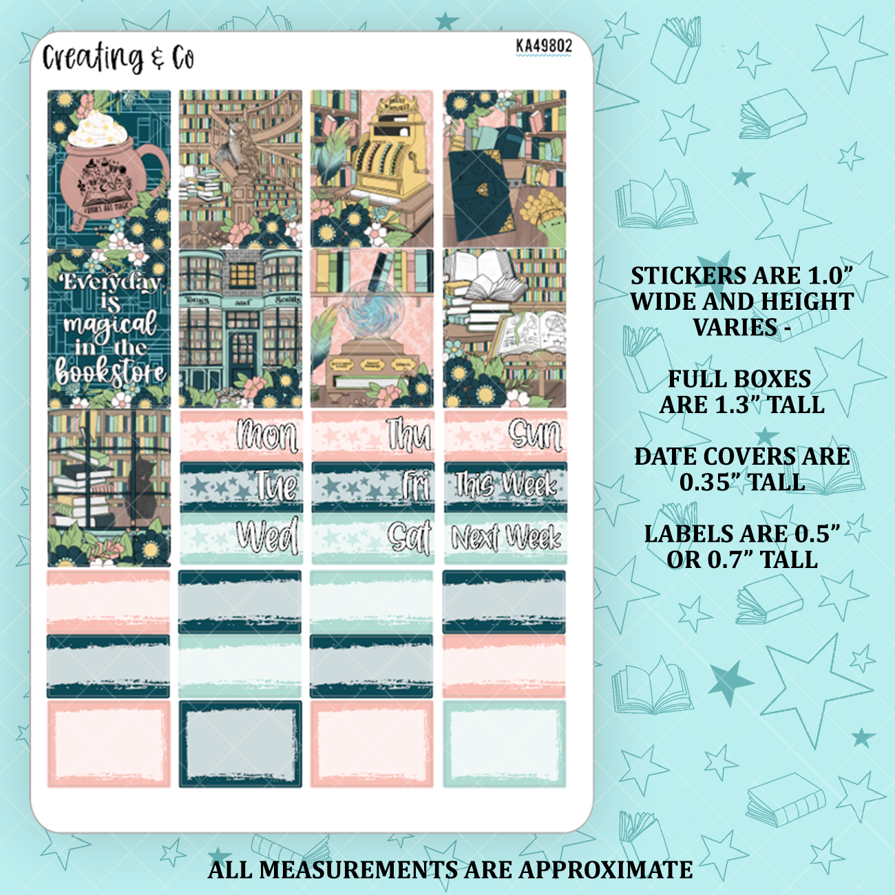 Magical Bookstore Mini Weekly Planner Kit  - KA49802