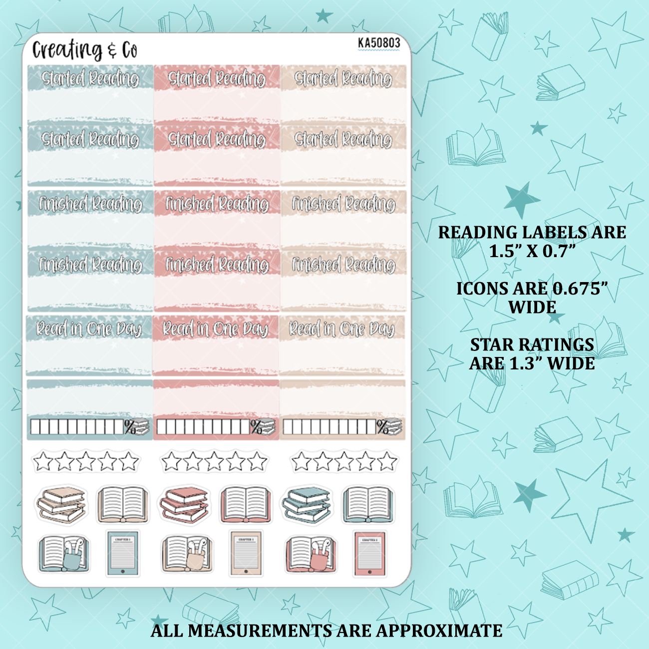 Magical Library Reading Sticker Kit Add On for Weekly Planner Kit  - KA50803