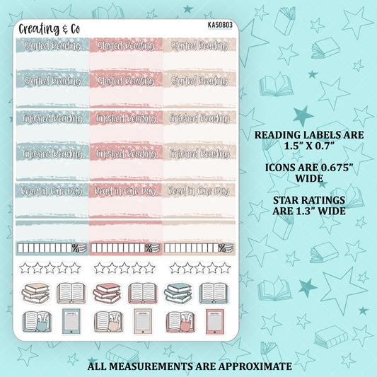 Magical Library Reading Sticker Kit Add On for Weekly Planner Kit  - KA50803