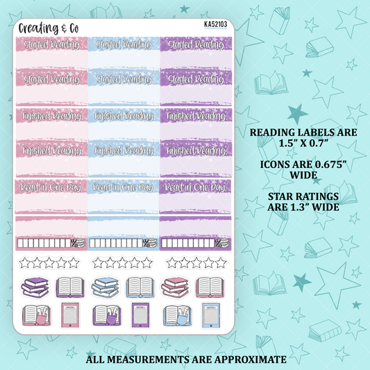 Wonder & Wisdom Reading Sticker Kit Add On for Weekly Planner Kit  - KA52103