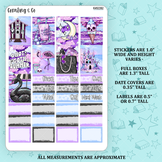 Hot Goth Summer Mini Weekly Planner Kit  - KA52202