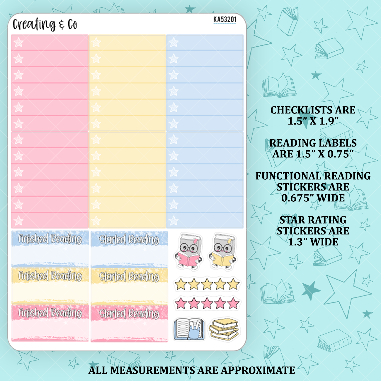 Take me to the Ballgame Checklists + Reading Sticker Kit Add On for Weekly Planner Kit  - KA53201