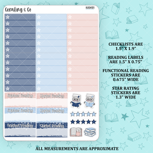 Lost in Fantasy Checklists + Reading Sticker Kit Add On for Weekly Planner Kit  - KA54101